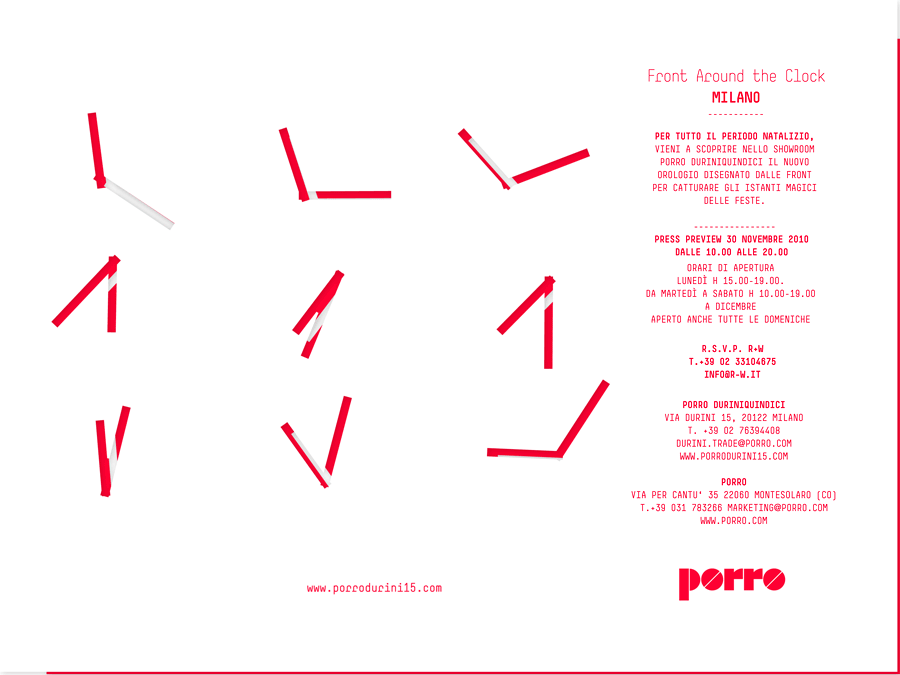 Invito PORRO Front Around The Clock